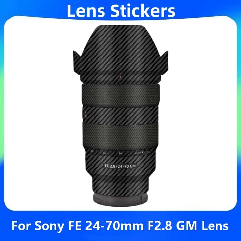 Per Sony FE 24-70 F2.8 GM Adesivo per lenti Pellicola avvolgente in vinile Adesivo protettivo per corpo obiettivo Cappotto protettivo SEL2470GM