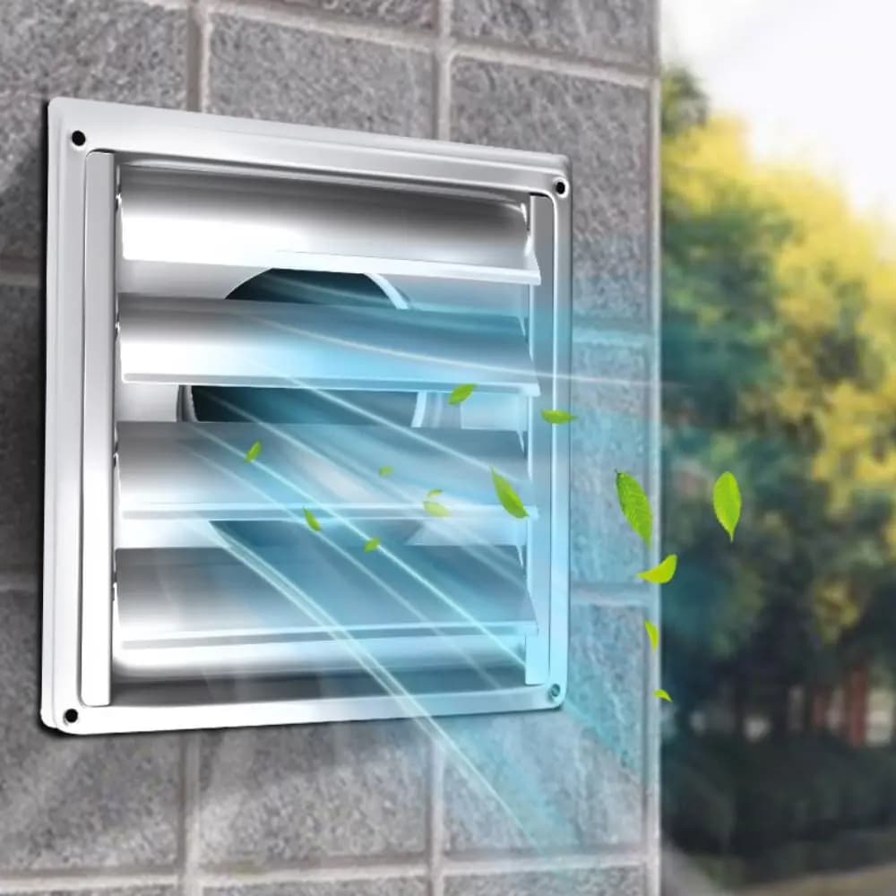 Griglia di Ventilazione in Acciaio Inox per Sistemi di Ventilazione, Quadrata 100/125/150mm, Copertura con Schermo per Estrattore d'Aria