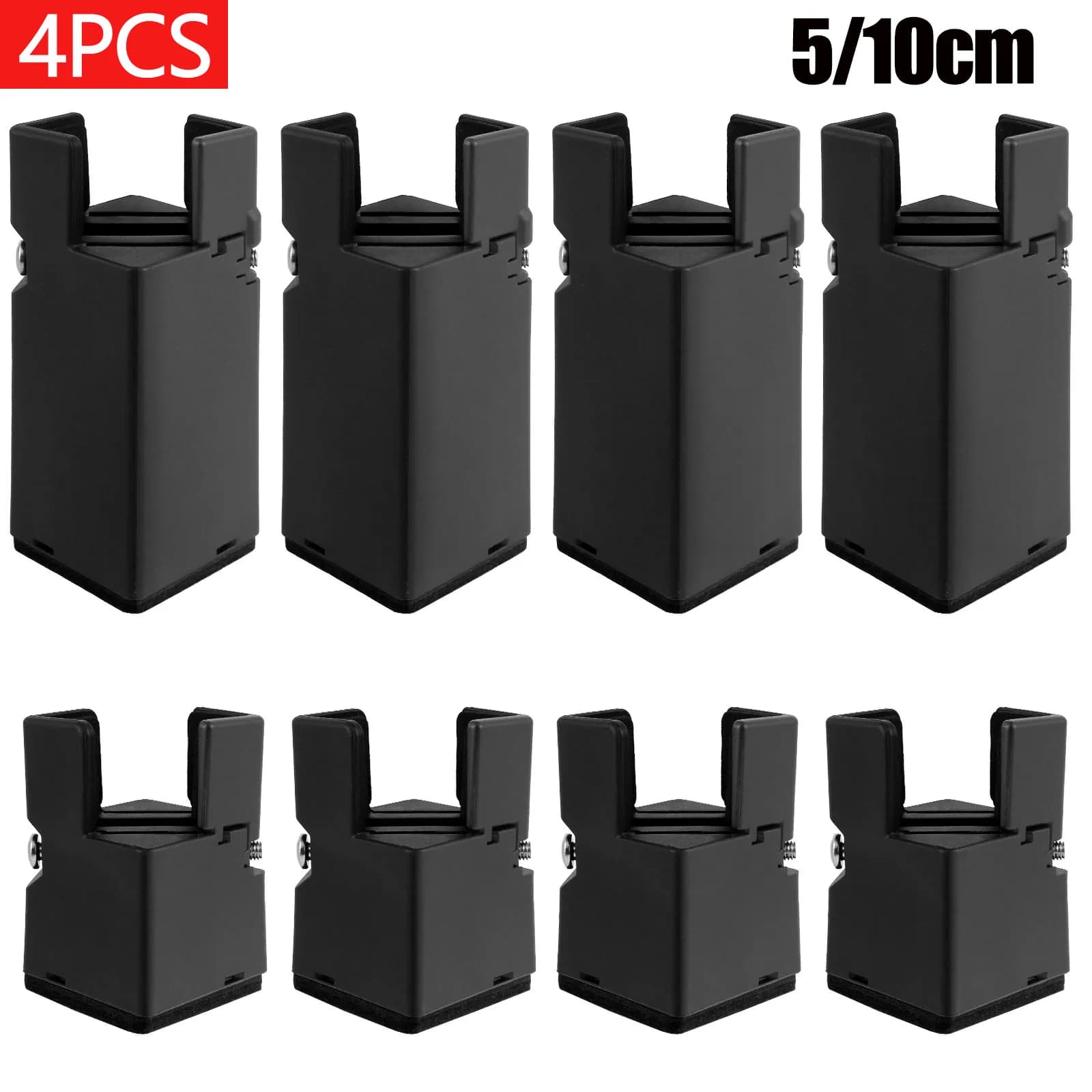 4/8 pezzi regolabile sedia riser morsetto a vite 5/10 cm altezza resistente divano tavoli letto mobili riser scrivania divano fondo ascensore