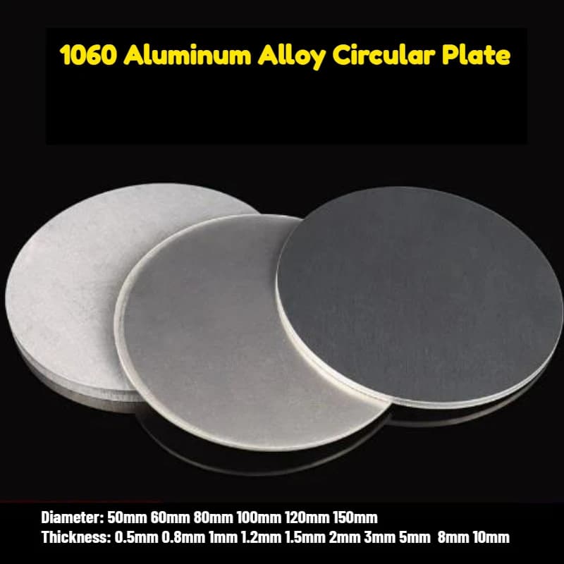 1-20 Pezzi Disco Circolare in Alluminio Diametro 50/60/80/100/120/150mm Spessore 0.5mm-10mm Personalizzabile