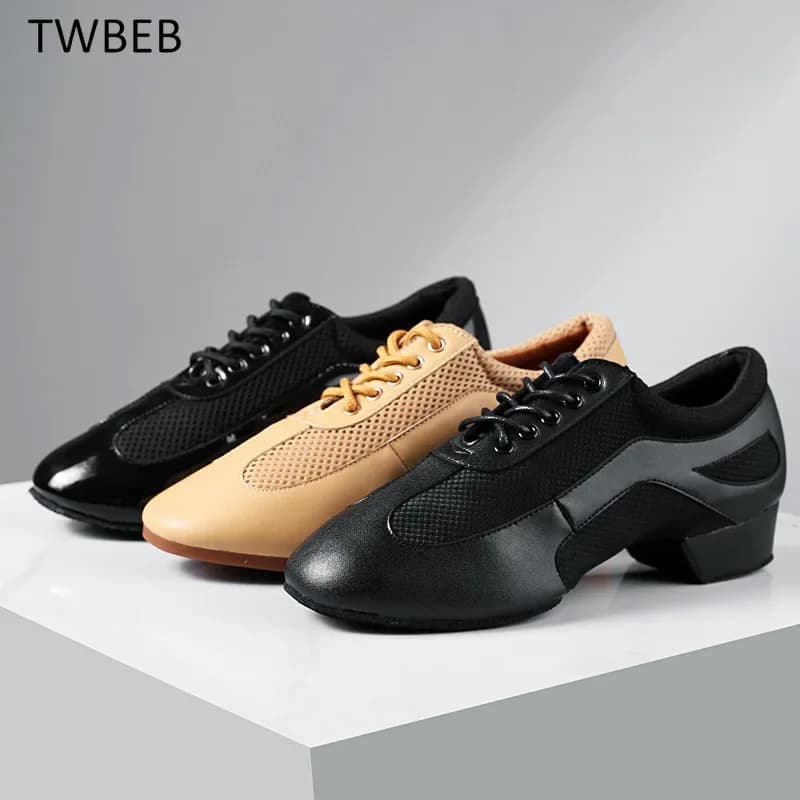 Scarpe da ballo da donna Scarpe da ballo salsa latina Suola morbida Scarpe da tango jazz professionali Danza Lady Indoor Sneaker con tacco 3,5/5,5 cm