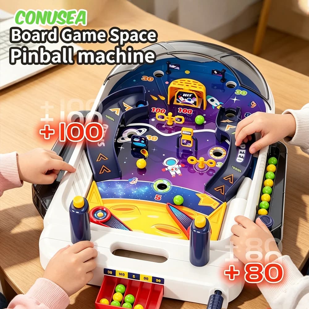 Gioco da Tavolo Pinball Spaziale per Bambini, Gioco Interattivo per Famiglie, Giocattolo per lo Sviluppo Cerebrale, Giochi da Interno, Regalo per