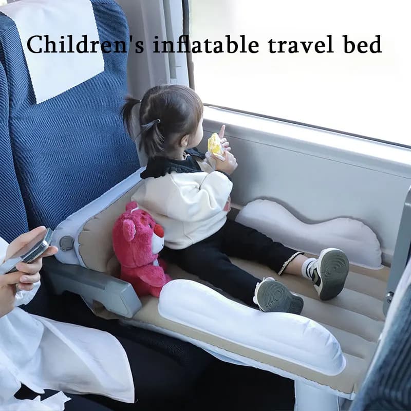 Materasso gonfiabile per bambini Tappetino per auto posteriore per auto per bambini Materasso per aereo pieghevole Materasso ad aria floccato