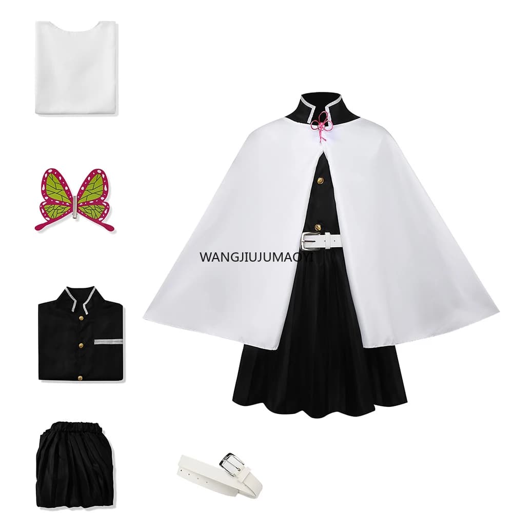 Tsuyuri Kanao Costume Cosplay Adulto Anime Uniforme Donna Kimono Haori Parrucca Abiti di Halloween