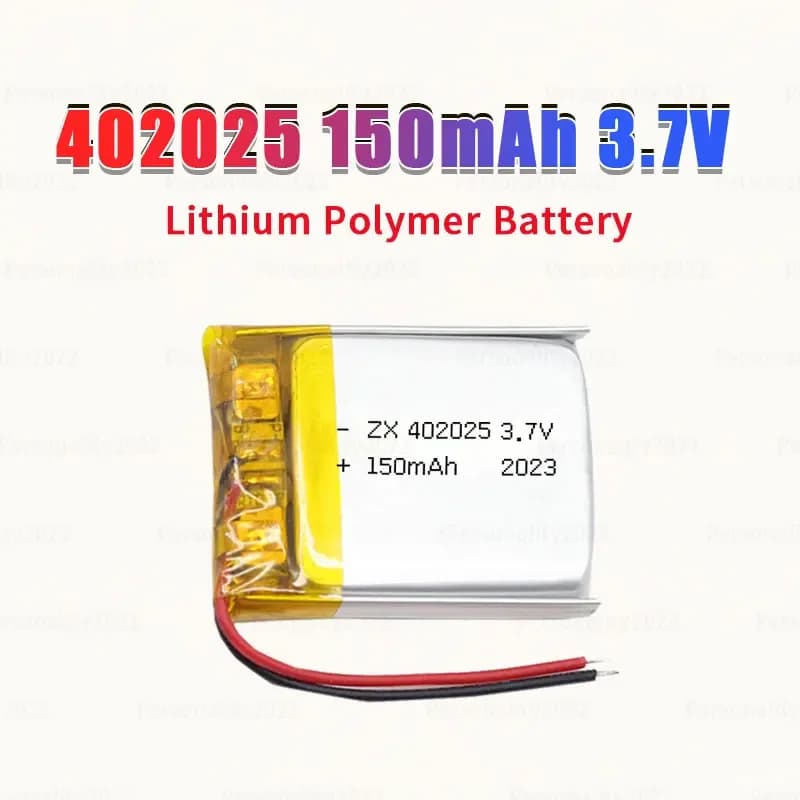 Batterie da 3,7 V 402025   Batteria ai polimeri di litio Li Po 150mAh per Walkman Mp3 GPS Auricolare Bluetooth Smart Watch Cella ricaricabile