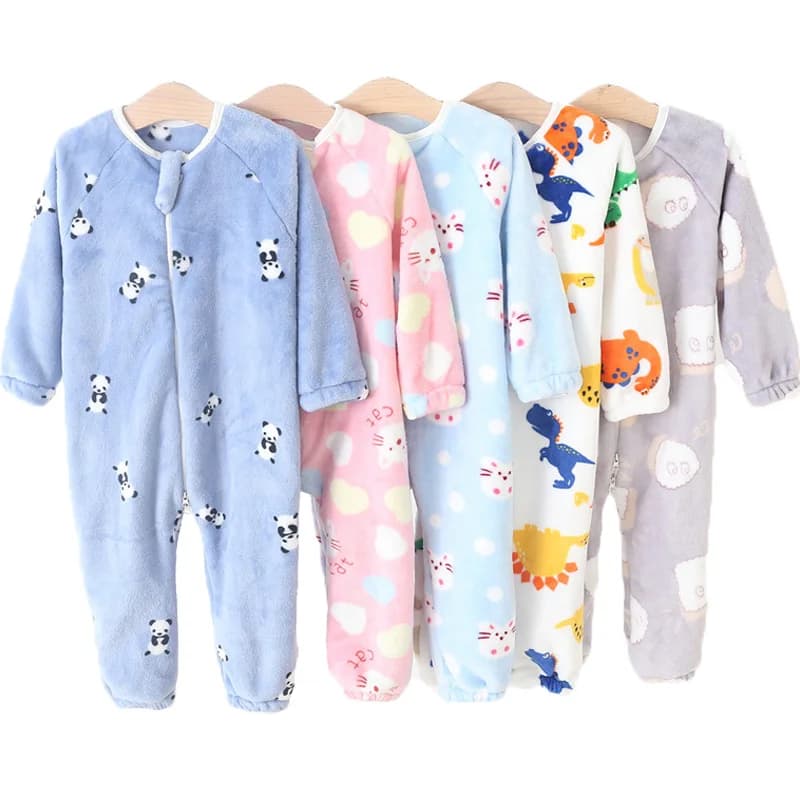 Pigiama per bambini per ragazzi e ragazze pigiama caldo spesso autunno bambini tutine di flanella tute inverno bambini cartone animato coperta