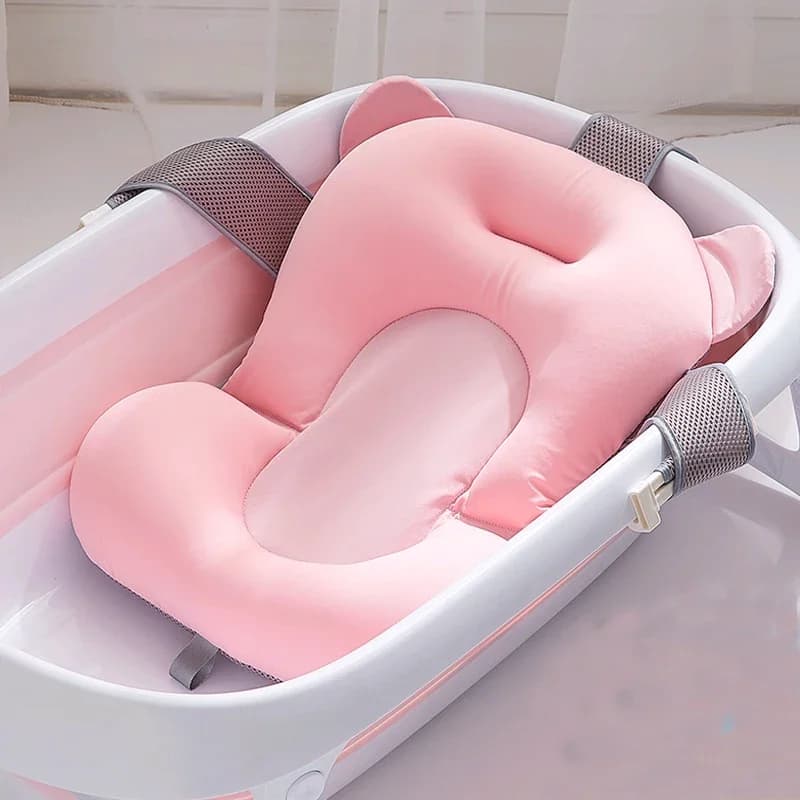Tappetino per vasca da bagno per baby shower Tappetino per vasca antiscivolo Cuscino di supporto per bagno di sicurezza per neonato Cuscino morbido