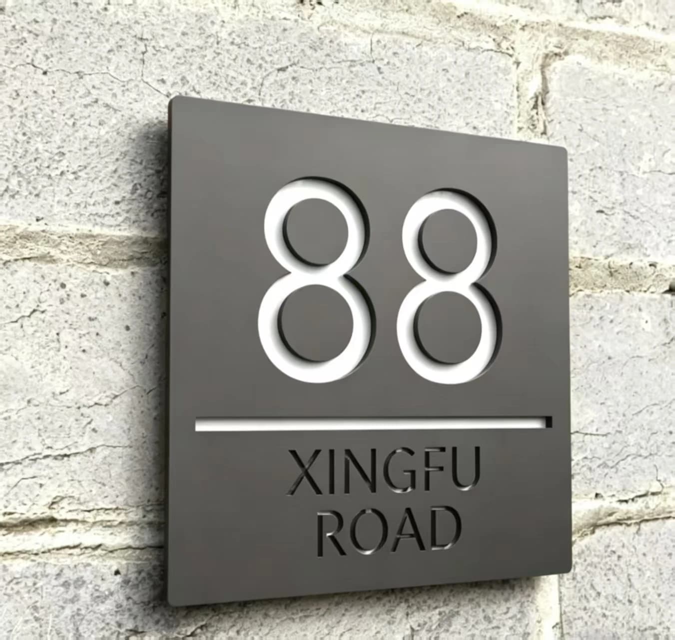 Grande Targa Personalizzata in Acrilico con Numeri e Lettere Moderne per Porta, Insegna 3D per Indirizzo e Decorazione Casa