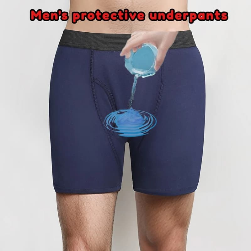 ‌ Biancheria intima da uomo per pannolini lavabili, boxer in cotone, mutande protettive comfort a prova di perdite, taglia grande, riutilizzabili,