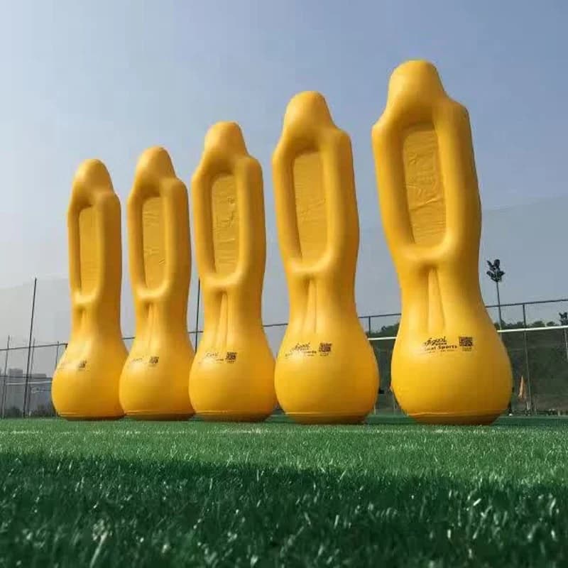 1.75m PVC gonfiabile Sandbag calcio Training Goal Keeper Solo Soccer Trainer Tumbler Air Dummy Tool gonfiabile Tumbler Wall