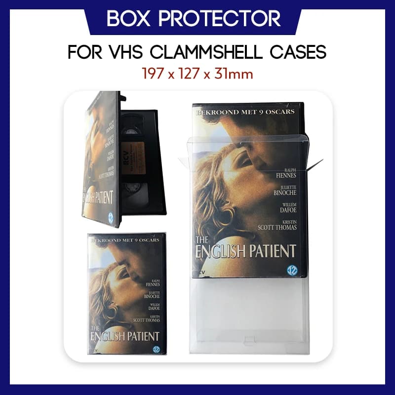 Custodia protettiva per scatole per custodie a conchiglia VHS Scatole Custodia in plastica trasparente su misura