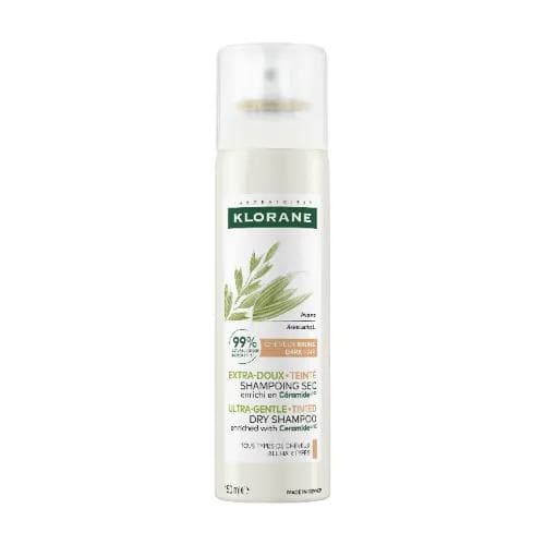 Klorane Latte di Avena Shampoo Secco Colore Naturale Per Capelli Scuri 150 ml