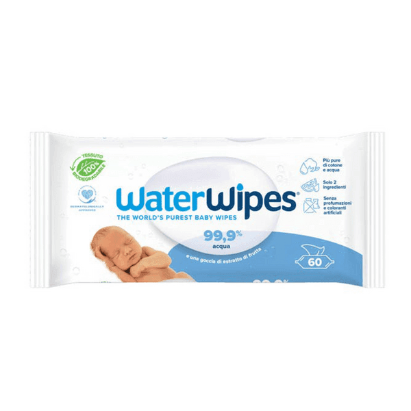 Waterwipes BIO Baby Salviette Detergenti per Neonati 60 Pezzi