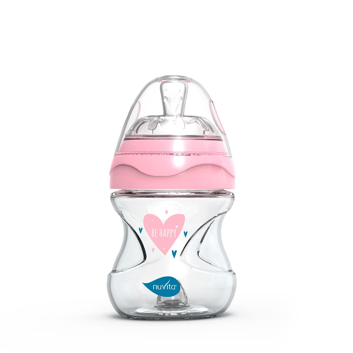 Nuvita Collection Glass Biberon Vetro Rosa 140 ml