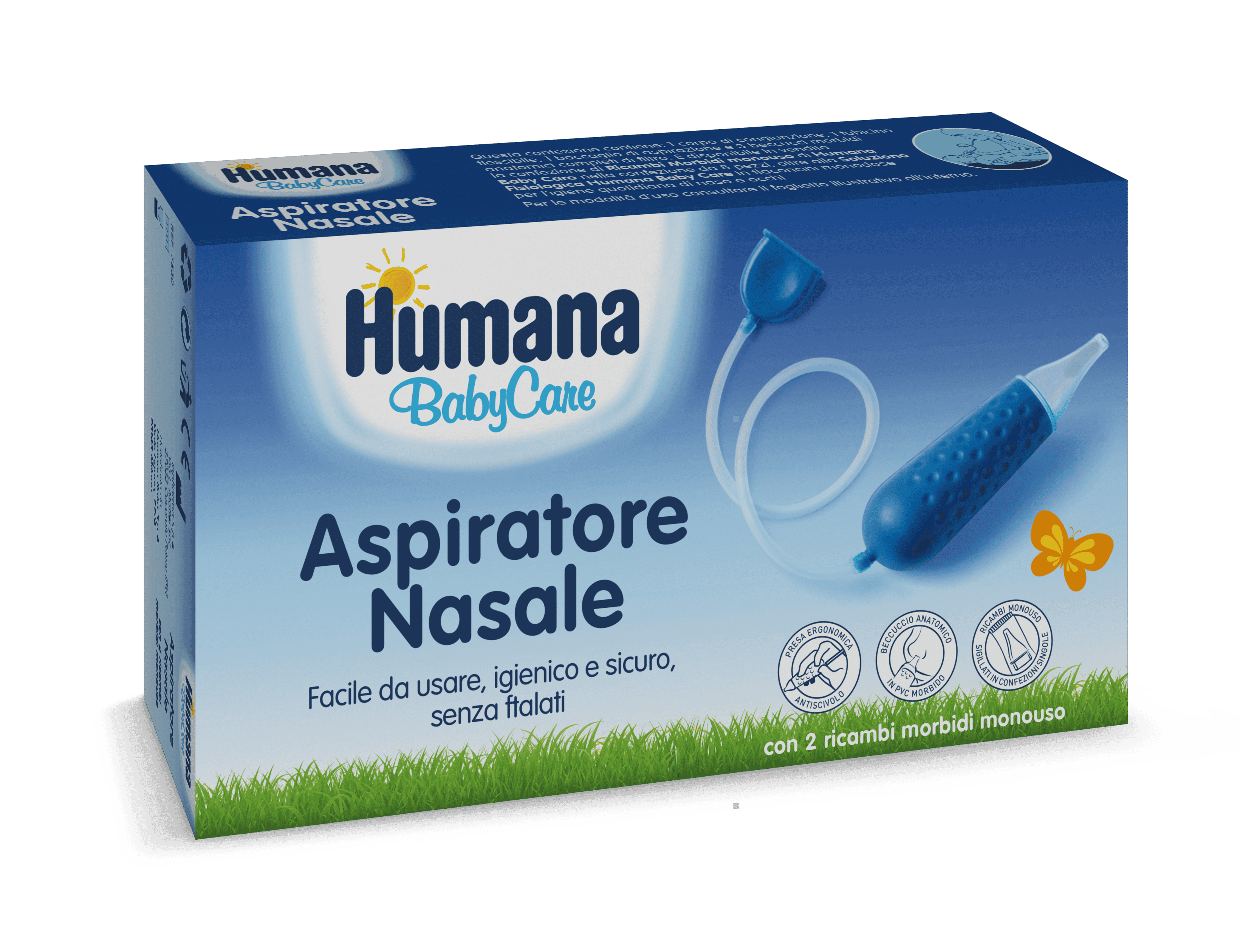Humana Aspiratore Nasale + 2 Ricambi Usa e Getta