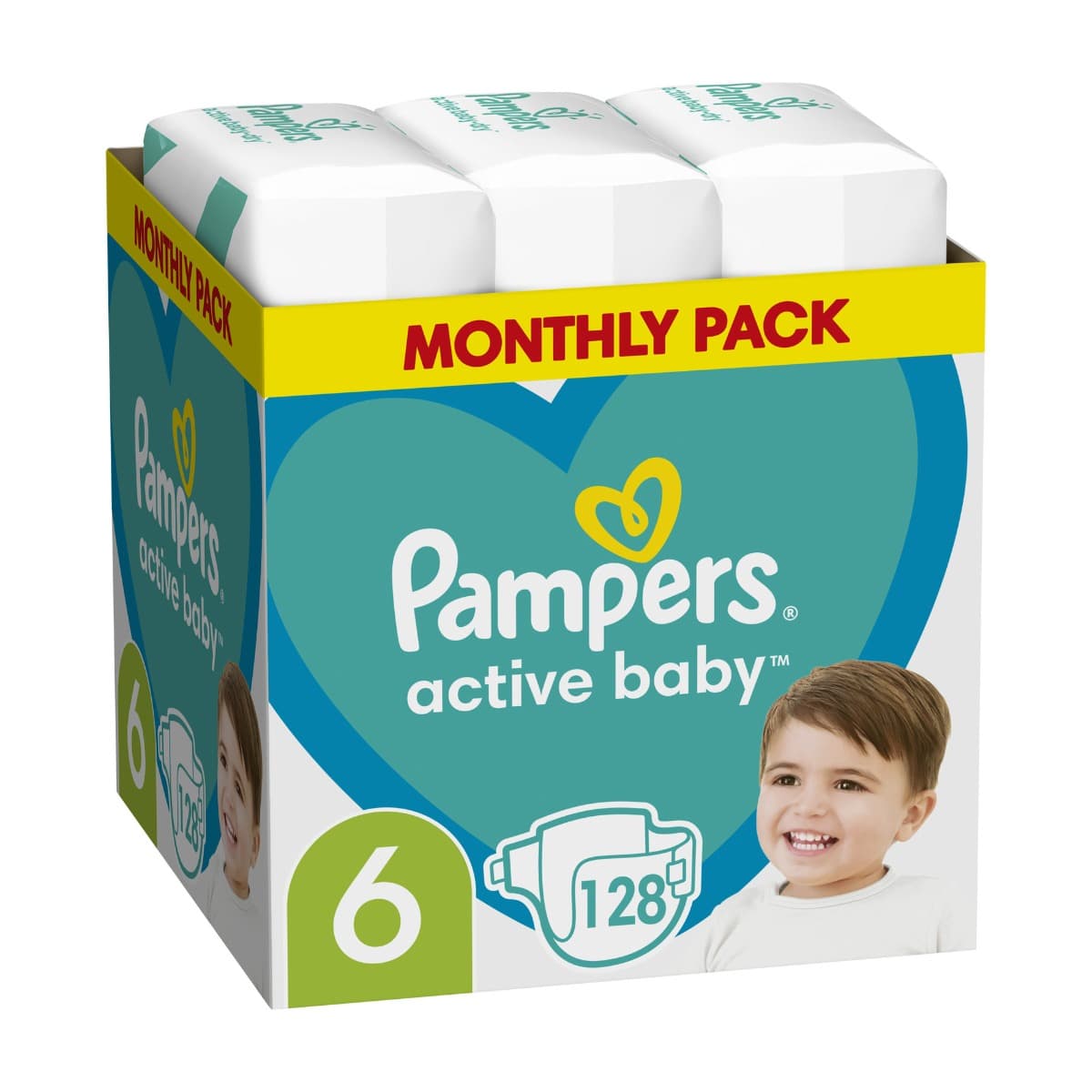 Pampers Active Baby Nappies 6X128