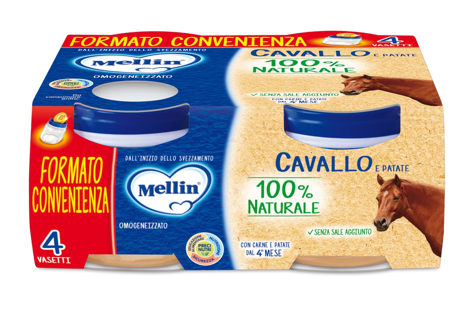 Mellin OMOGENEIZZATO Cavallo 4X80G