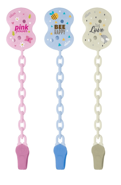 Chicco Clip Con Catenella Mixed Colors 1 Pezzo