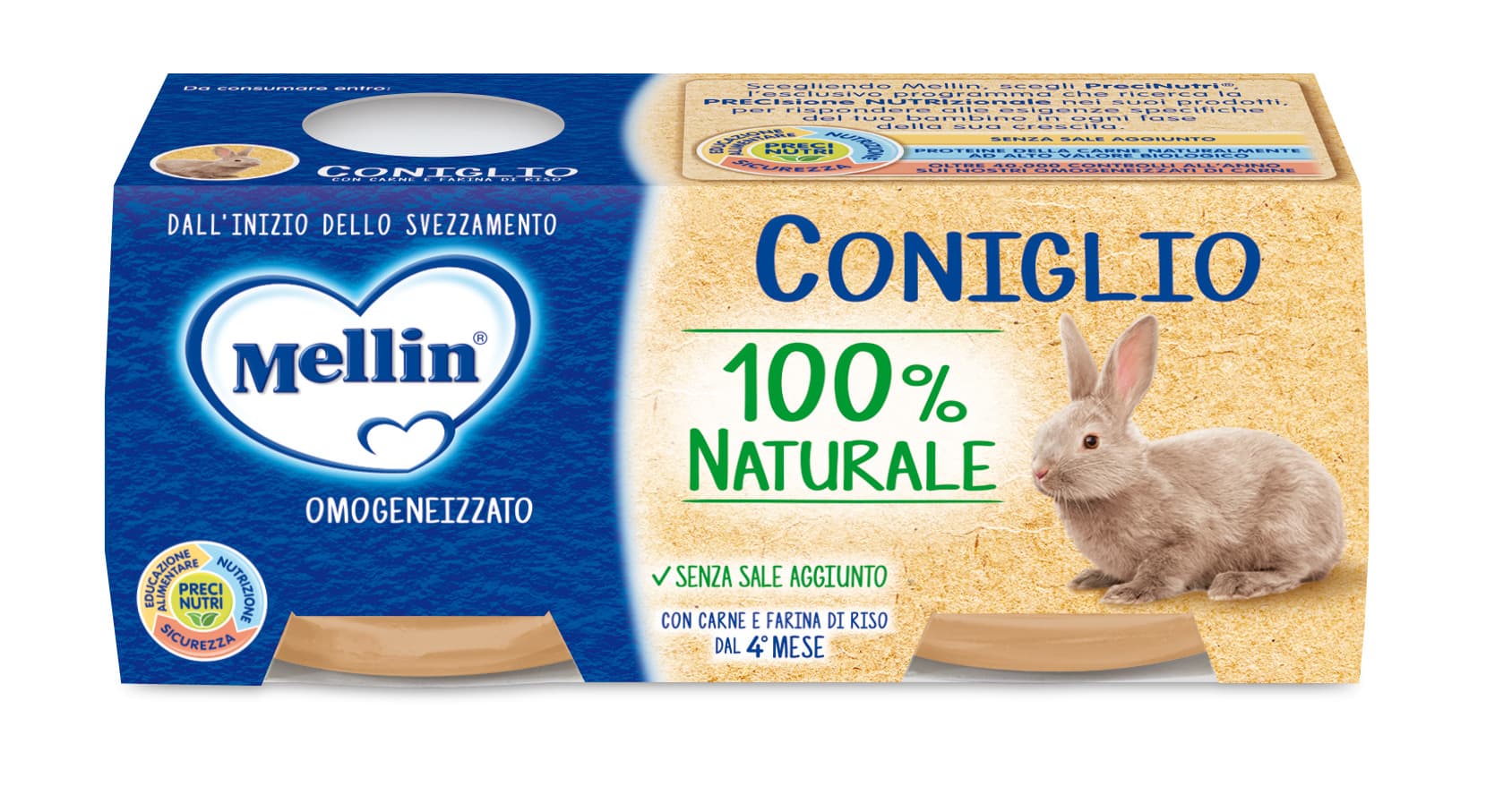 Mellin OMOGENEIZZATO Di Coniglio 2 X 80 G