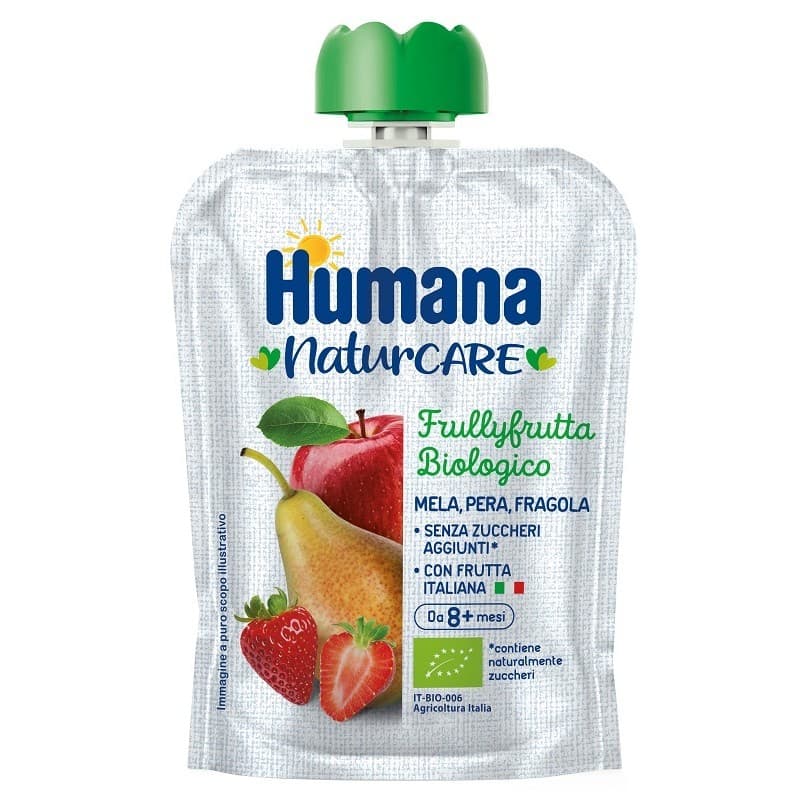 Humana Frullyfrutta Mela Pera Fragola 90 G