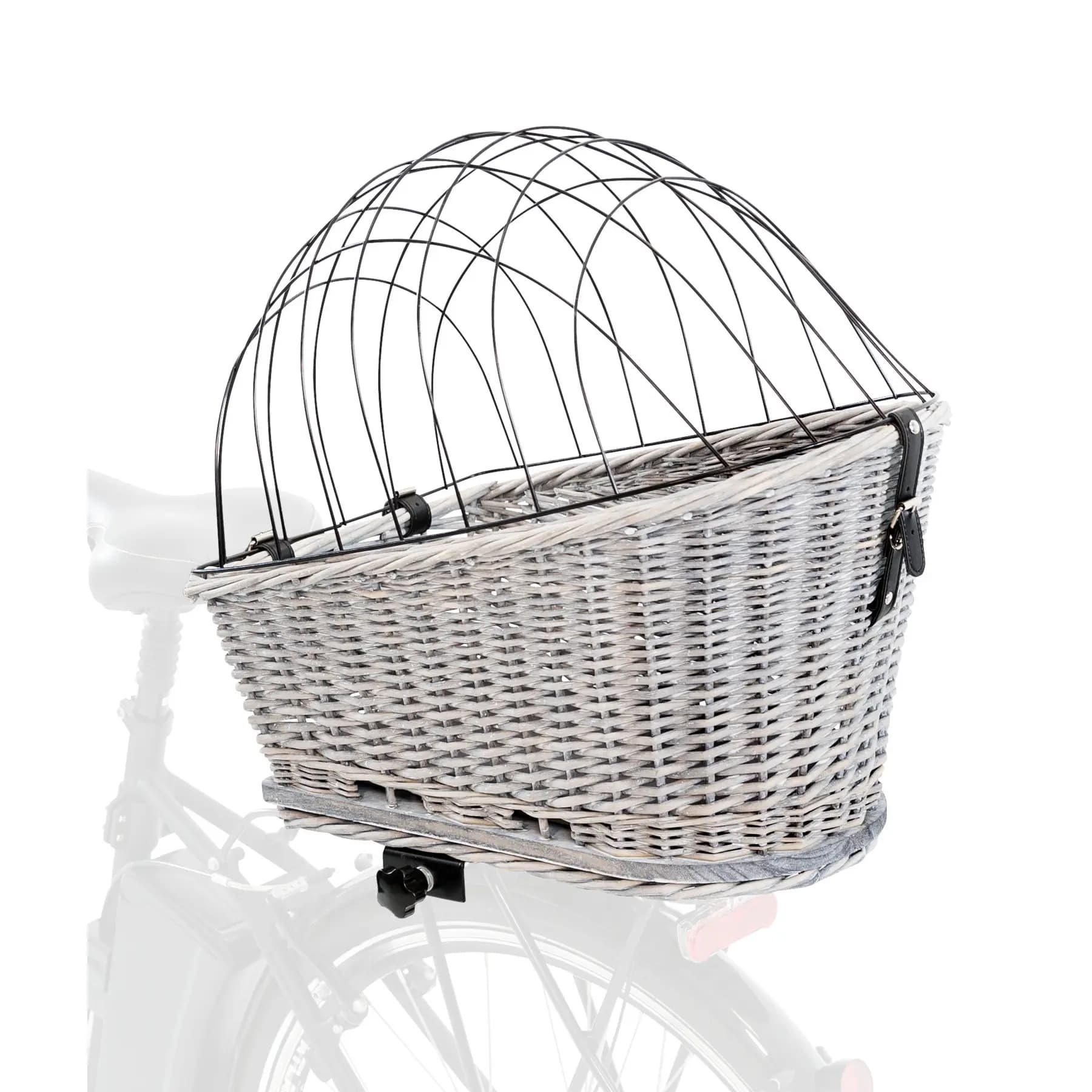 Cestino per bici + portaoggetti in metallo e vimini per cani Trixie