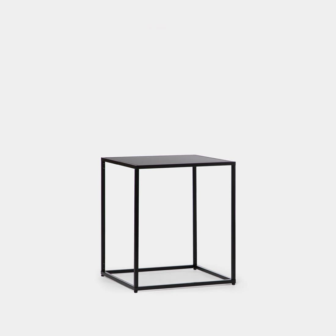 Comodino in metallo nero Ida