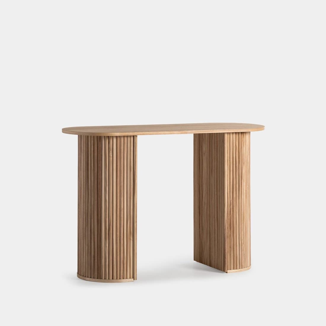 Console in impiallacciatura di frassino e legno di paulownia Trena