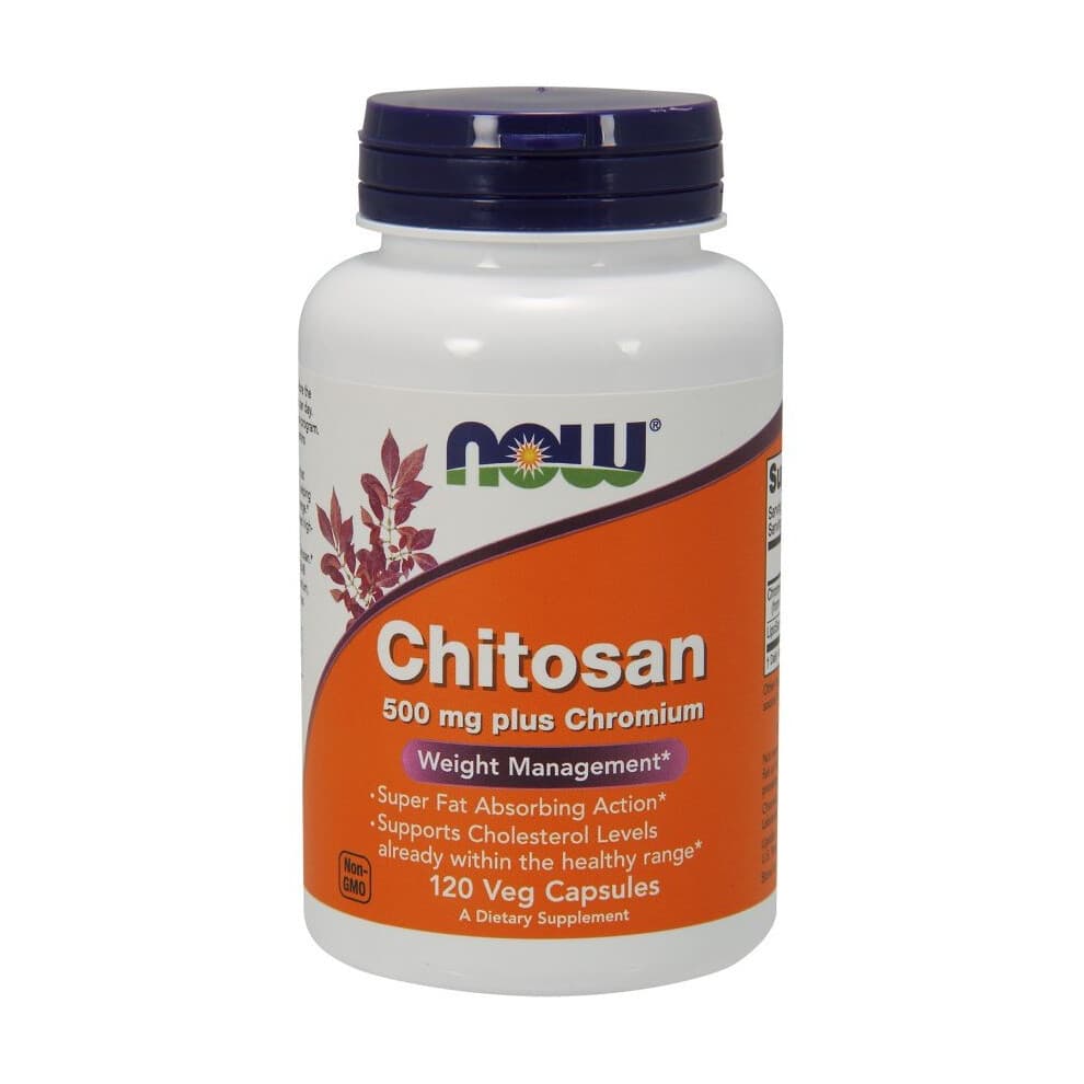 NOW Foods, Chitosano Plus Cromo, 500 mg, 120 Capsule Veg