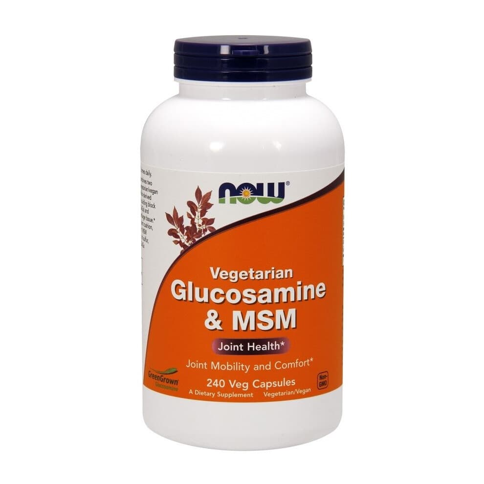 NOW Foods, Glucosamina e MSM Vegetariano, 240 Capsule Vegane