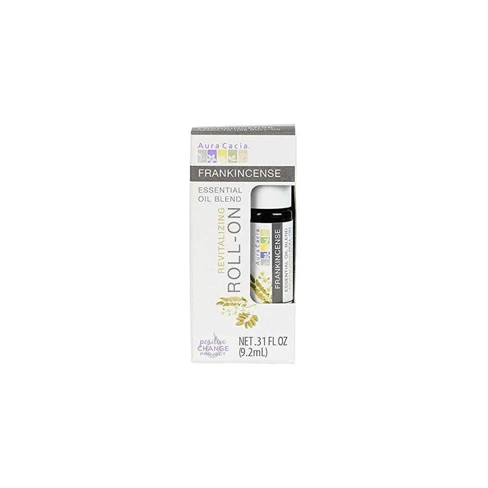 Aura Cacia Olio Essenziale di Frankincenso Roll-On | Testato GC/MS per Purezza | 9.2ml