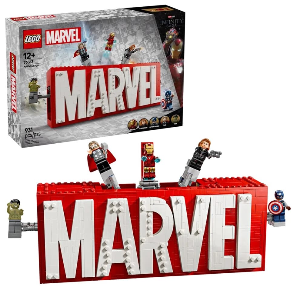 LEGO Marvel 76313 Logo MARVEL e i suoi supereroi - Gioco di costruzione Avengers da 12 anni in su