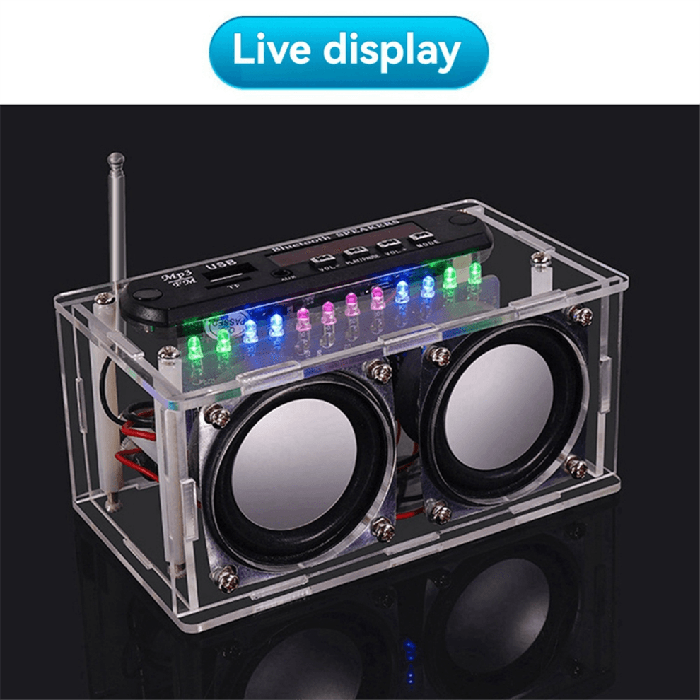 Kit Altoparlante Bluetooth DIY con Radio FM 87,5-108MHZ Elettronico per Pratica di Saldatura Assemblaggio