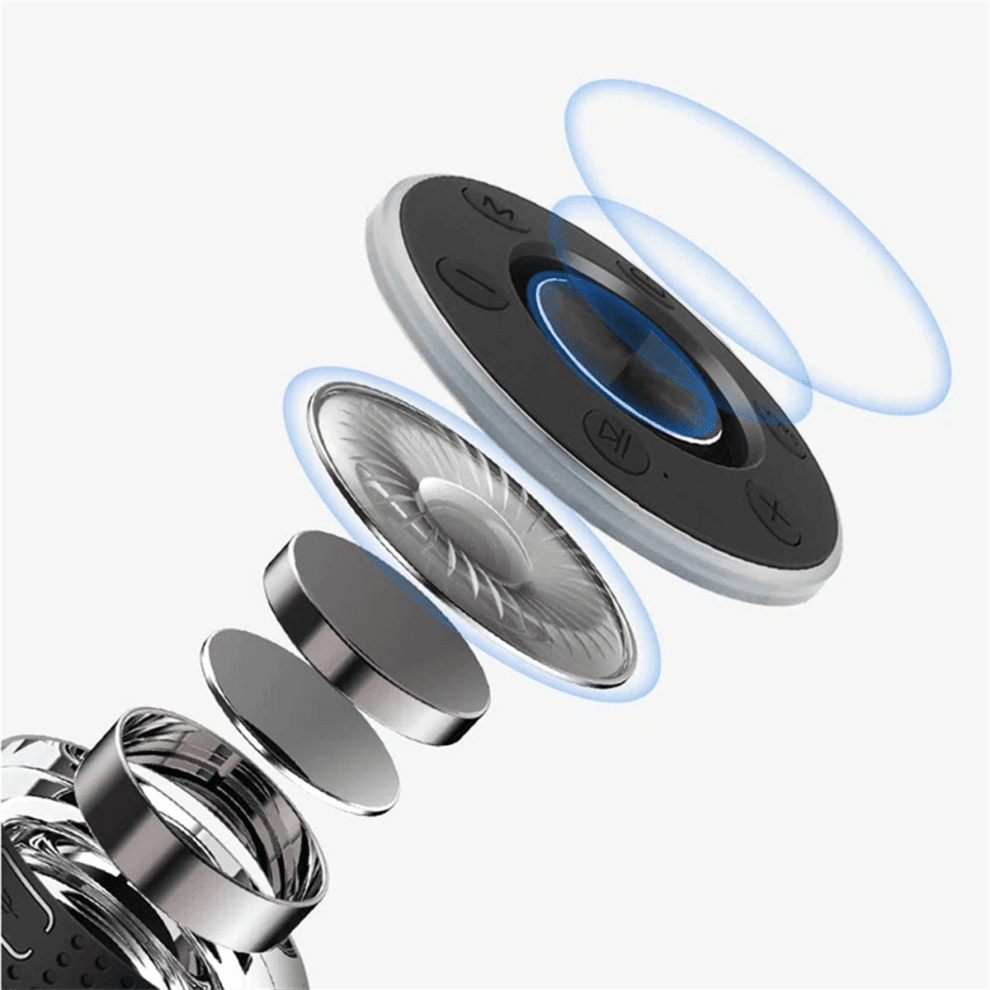 Altoparlante Bluetooth da Bagno Impermeabile IPX7, Mini Wireless Antipolvere e Antiurto con Radio FM Integrata