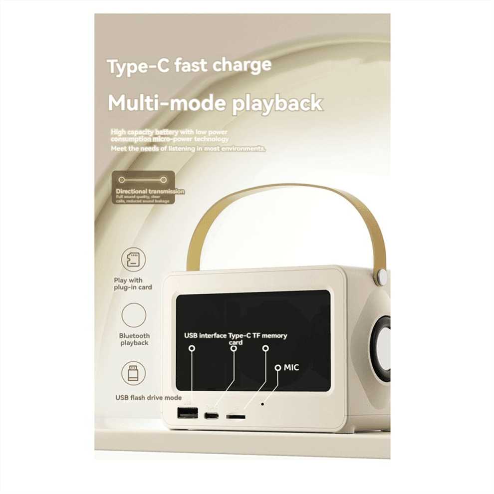 Altoparlante Bluetooth Audio Portatile Musica Radio Wireless FM Mini Altoparlanti Doppi