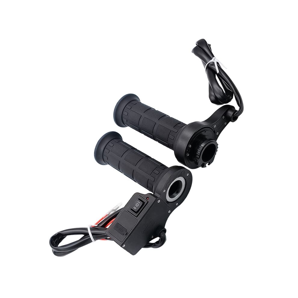 Manubrio riscaldato per moto, manubrio riscaldato elettrico per moto, manubrio regolabile, 12 V, luce verde