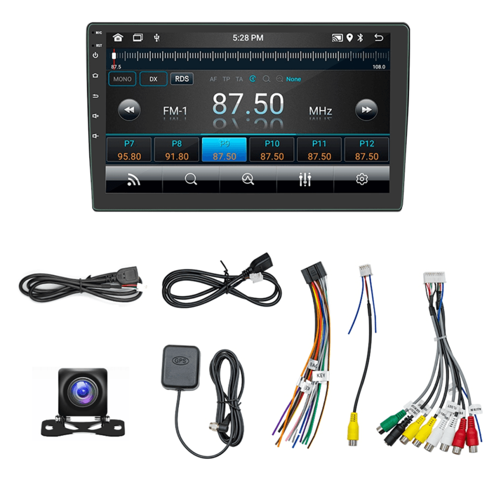 Autoradio Android 13 con Carplay Wireless, 2 DIN, schermo touch da 10 pollici, radio GPS, WiFi, Bluetooth, telecamera posteriore
