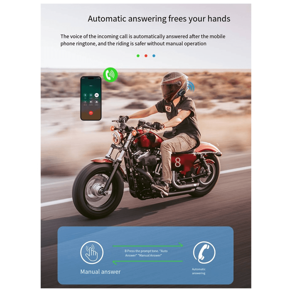 BT12Pro Nuove luci colorate 5.3 Soluzione Casco da moto Bluetooth H