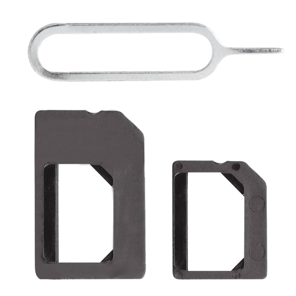 Kit Adattatore Nano-SIM, Micro-SIM e SIM card standard + Accessorio spillo