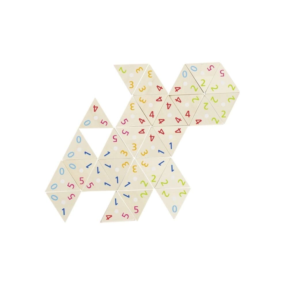 Gioco da tavolo - Goki - Domino a triangolo - Gioco di memoria - 76 pezzi - Misto - A partire da 3 anni