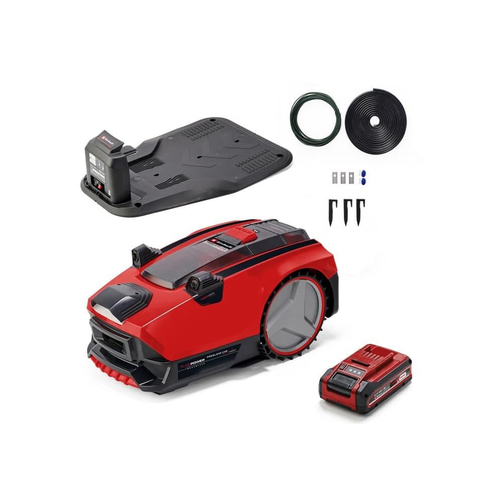 Robot Tosaerba Professionale Einhell FREELEXO CAM plus 600 PXC (18V, 600 m²) Fornito con Batteria 4,0Ah e Caricabatterie