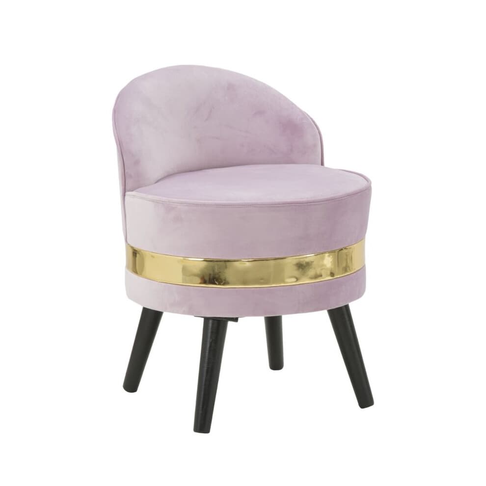 Sedia mini con schienale in tessuto rosa Ø cm 45x62