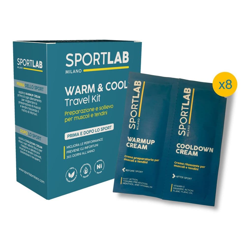 SPORTLAB Milano® WARM & COOL TRAVEL KIT Preparazione e recupero per mu