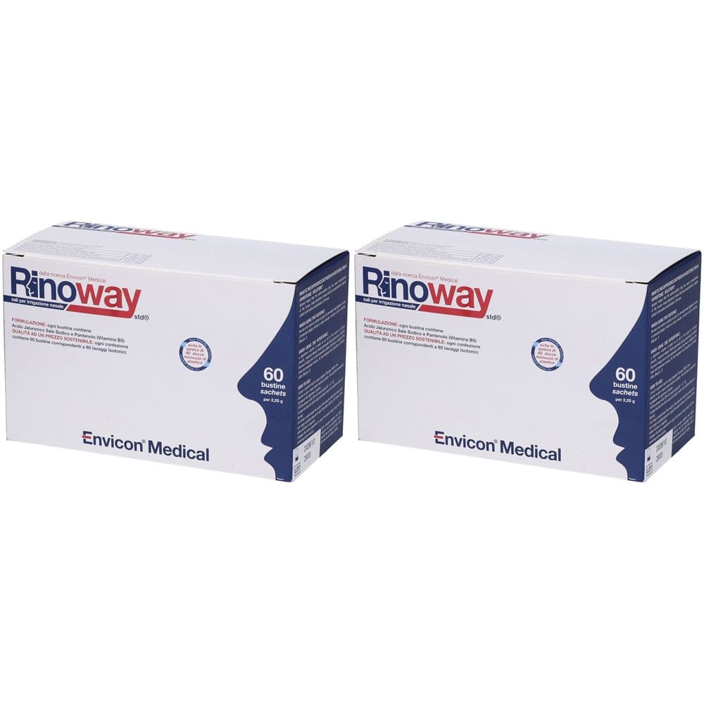Sali Isotonici per Doccia Nasale Rinoway® 2x60 pz Doccia nasale