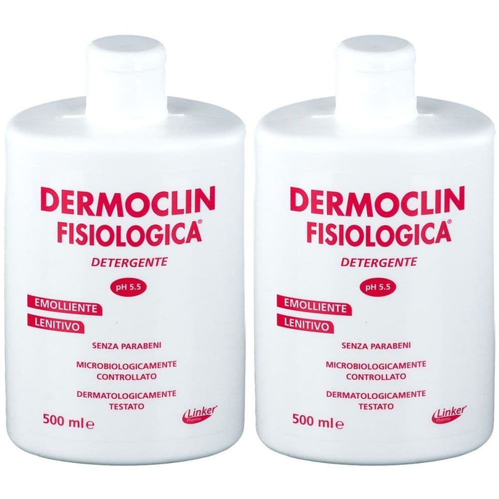 Dermoclin Fisiologica® Detergente pH 5.5 2x500 ml Sapone liquido