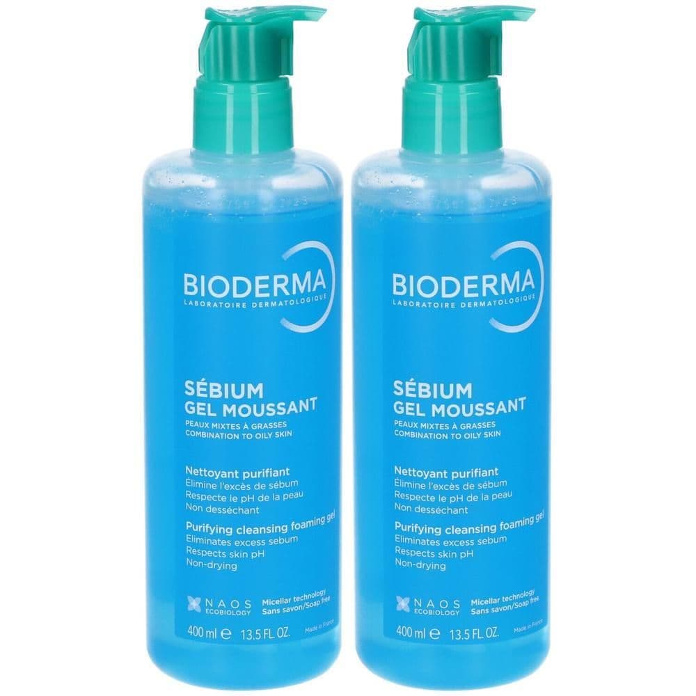 Bioderma Gel Viso Detergente Purificante 2x400 ml
