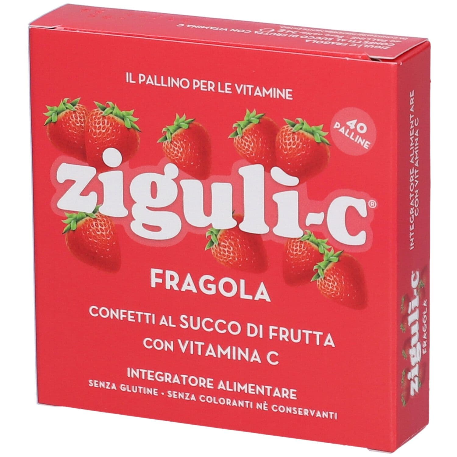 Ziguli C Fragola Confetti 40 pz Caramelle
