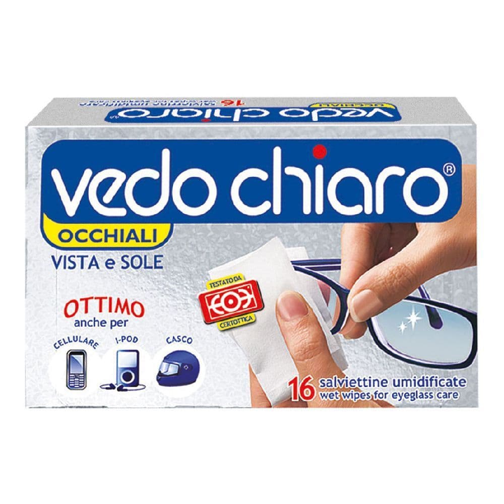 vedo chiaro® Occhiali Salviettine umidificate 16 pz Salviette