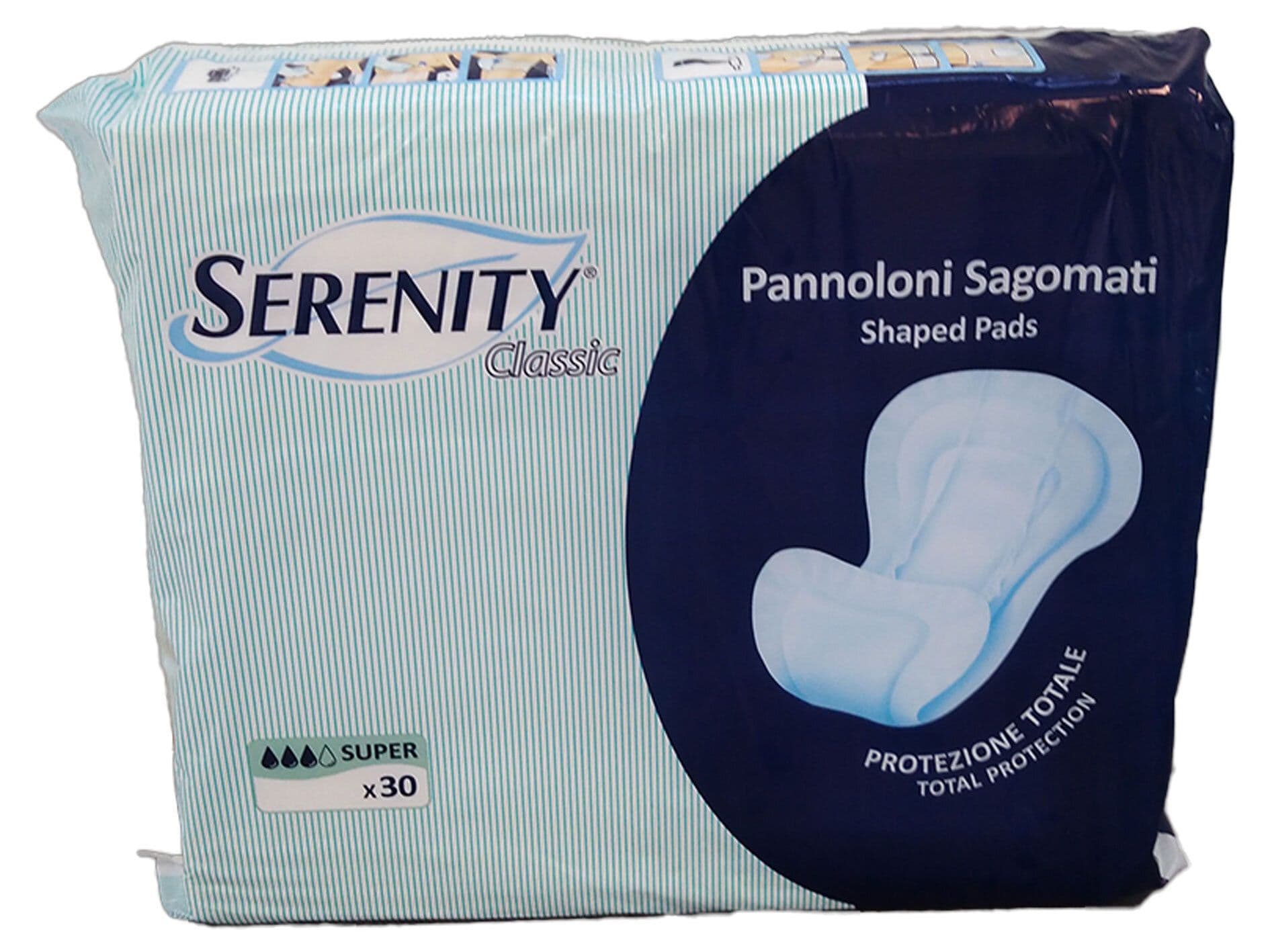 Serenity® Classic Pannoloni Sagomati Super 30 pz Slip per l'incontinen