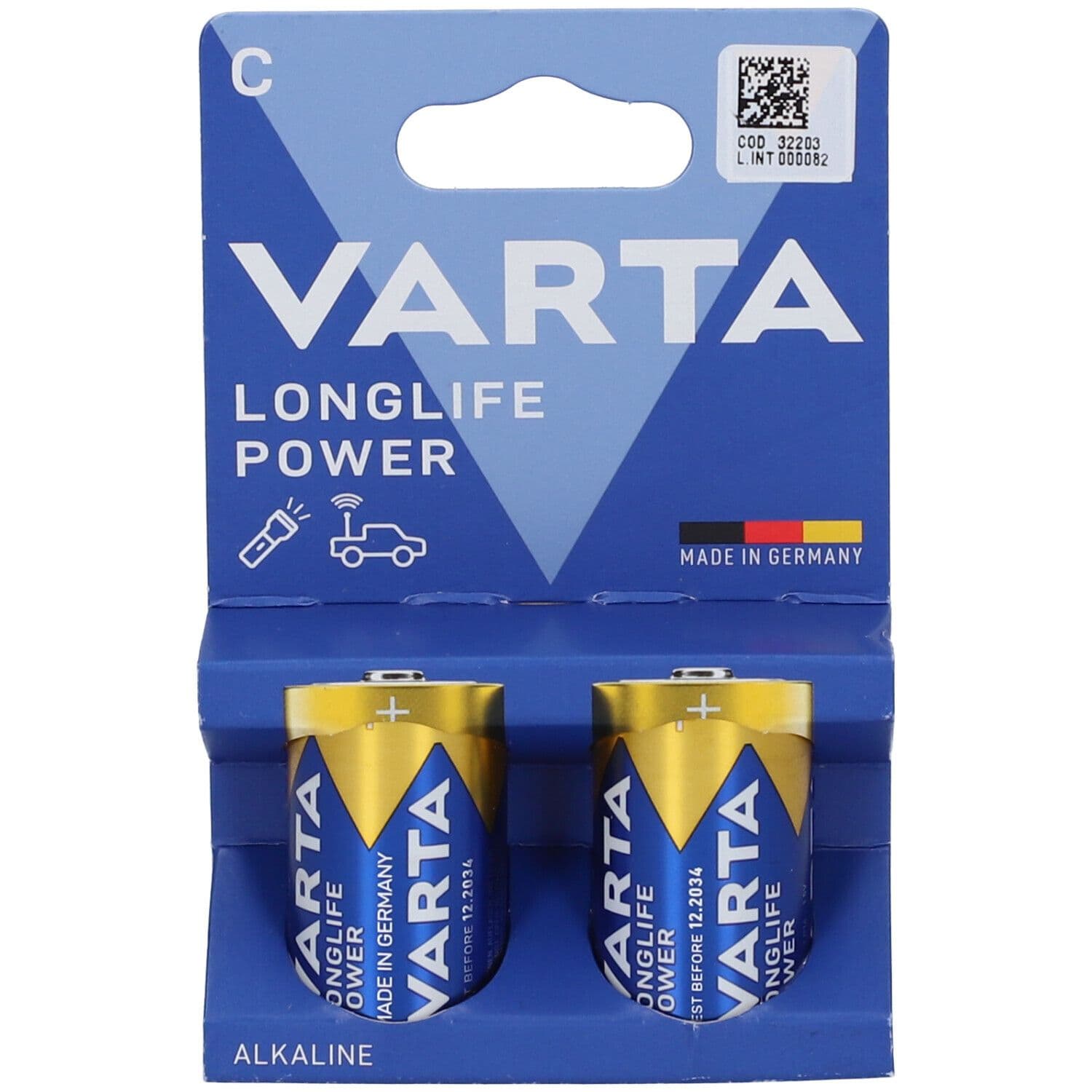 GIMA Batterie Mezza Torcia Varta H.E. - C 1 pz Altro