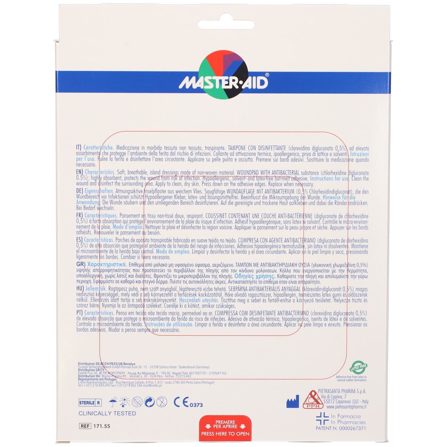 Master Aid Medicazione Adesiva Drop Med 14x14 5 Pezzi 5 pz Cerotto view 2